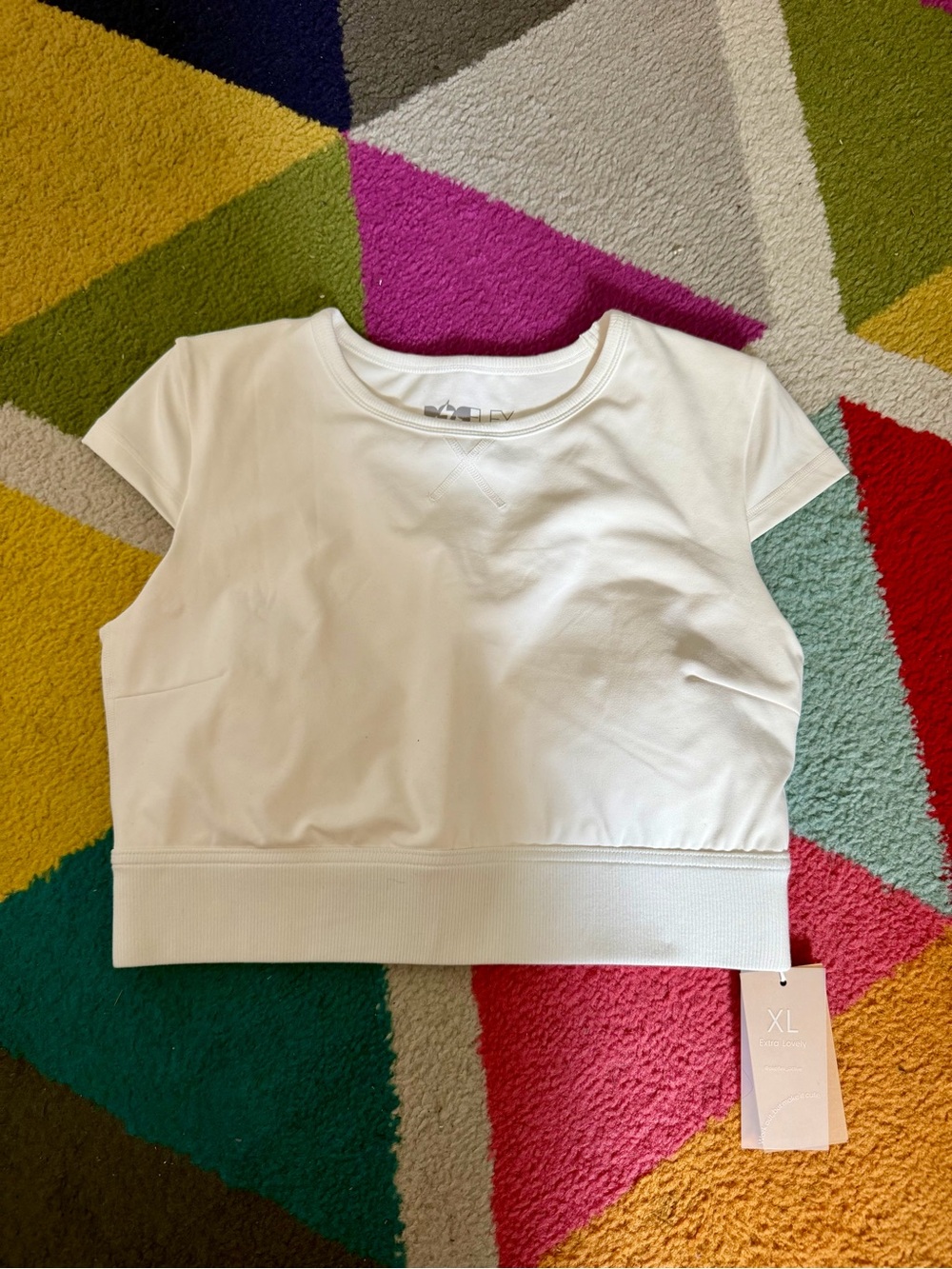 White Pop Flex NWT Crop Top